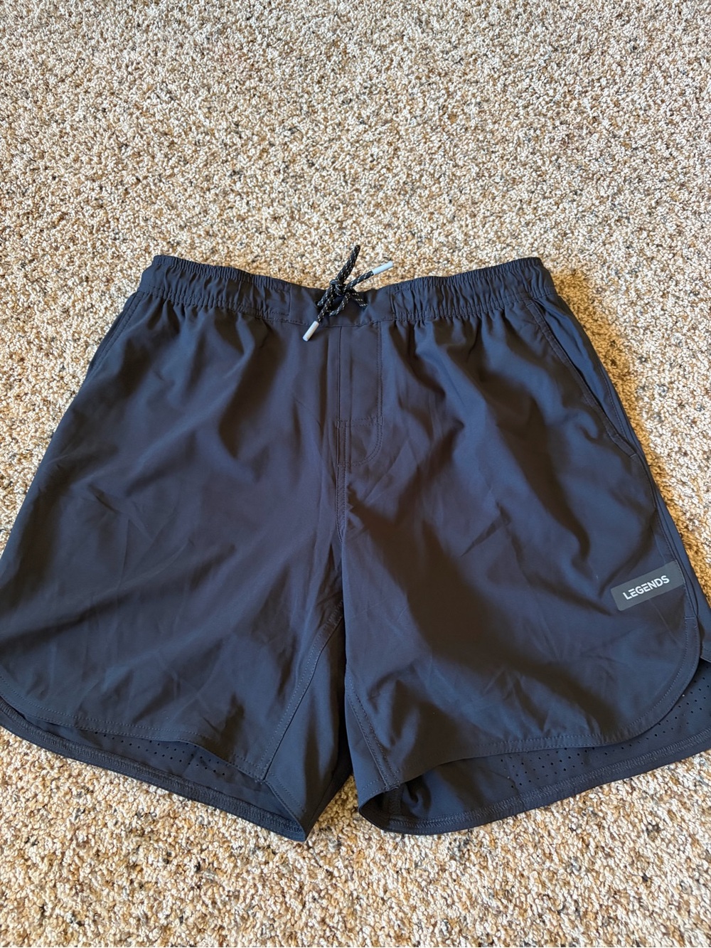 Legends Men's Black Quick-Dry Swim Trunks